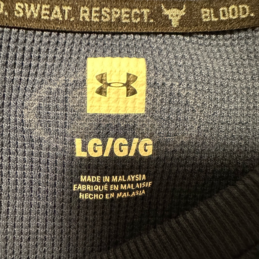 Under Armour Blue Waffle Shirt Lg
